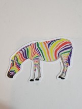 LGBTQ Pride Rainbow Sticker Decal Multi Color Zebra  - £7.05 GBP