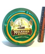 Stewart &amp; Young Painted Green Metal 8&quot; Cigar Ashtray - Molasses Candy - $12.18