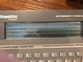 Franklin Language Master LM-2000 Electronic Dictionary &amp; Thesaurus - £20.24 GBP