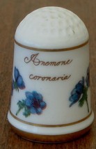 1978 Franklin Porcelain Bloemen Van Nederland Thimble Anomone Coronaria, VGC - £7.87 GBP