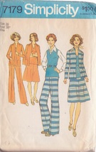 Simplicity Vintage 1975 Ptrn 7179 Sz 16 Misses&#39; Jacket 2 Piece Dress Top Pants - £2.39 GBP