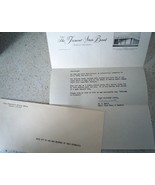 Vintage Fremont Stat Bank Greetings Letter Fremont MI 1950s - $74.44 MXN