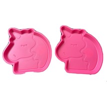 Plates Unicorn 2pk Your Zone Plastic Shaped Kids Pink Color Microwave Safe - $10.37