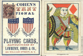 1863 Patent National Playing Cards Poker Size Deck USGS Custom Civil War New - £7.93 GBP