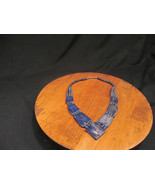 Blue v-neck shaped stone necklace - €16,08 EUR