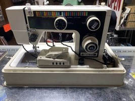 Vtg Nelco Model L-430 Heavy Duty Free Arm Sewing Machine Foot Pedal &amp; Ca... - £91.71 GBP