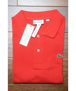 Lacoste PH221B Men‘s Red Mesh Cotton Polo Shirt Big &amp; Tall 1XLB EU 8R  - $1,007.08 MXN