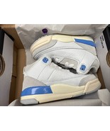 Toddler&#39;s Jordan 3 Retro Summit White/Hydrgen Blue (DM0968 101) 5C - $94.37 CAD
