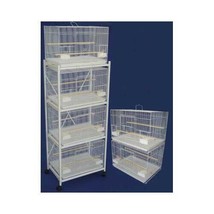 YML 6x2424WHT Lot of Six Small Bird Breeding Cages in White - £275.61 GBP