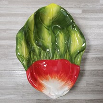 Judy Phipps 7&quot; Vegetable Serving Bowl Certified International Green Red - $17.97