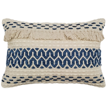 Ojai Blue Bohemian Pillow 16x24, Complete with Pillow Insert - £46.23 GBP