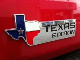 New Chrome Texas Edition Car Auto Trunk Tailgate Emblem Decal Sticker Abs - £40.56 GBP
