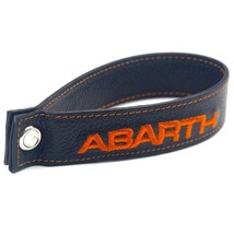 Car Styling Leather Boot Tailgate Pull Strap Abarth Lettering - £36.62 GBP
