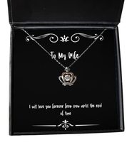 Unique Idea Wife Crown Pendant Necklace, I Will Love You Forever from No... - £38.23 GBP