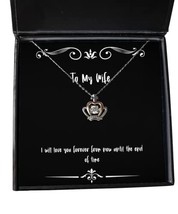 Unique Idea Wife Crown Pendant Necklace, I Will Love You Forever from No... - £38.23 GBP