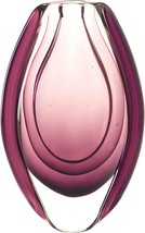 Accent Plus Wild Orchid Art Glass Vase 5.5X2.5X8.5 - £46.61 GBP