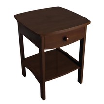 Walnut Finish Accent Table Nightstand with One Drawer - $143.49
