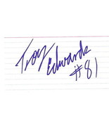 troy edwards Autographed 3x5 Index Card Football Signed Steelers - €8,66 EUR