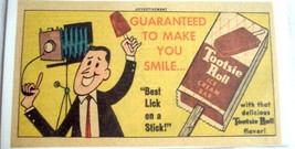 1961 Color Ad Tootsie Roll Ice Cream Bar Guaranteed To Make You Smile - £6.28 GBP