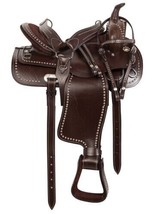 STG Western Trail Barrel Racing Leather Pleasure\Trail Sella per cavalli... - £359.43 GBP+