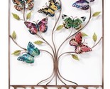 Butterfly Tree Plaque 29&quot; High All Metal Multicolor Family Sentiment - £69.65 GBP