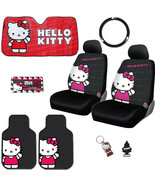 FOR CHEVY 8PC HELLO KITTY CAR TRUCK SEAT STEERING COVERS MATS ACCESSORIE... - £99.16 GBP