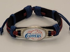 Los Angeles Clippers Mens Womens Black Leather Bracelet Football -Free S... - £5.56 GBP