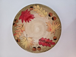 Ceramic Autumn Leaves Plate ND Brand Hand Painted Autumn Colors 8.25 in diameter - £14.93 GBP