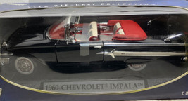 1960 Chevrolet Impala Convertible Die-Cast Car  1/18 Black Motor Max - £63.30 GBP