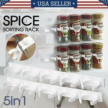 Kitchen Spice Rack Organizer 20 Spice Gripper Clip Strips Cabinet Door F... - £11.79 GBP