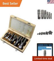 6-Piece NPT Pipe Tap Set in Carbon Steel with Wooden Case - Essential To... - $63.00