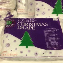 Lot of 5 Buffalo Snow Frosty flakes + Snow-Tex Christmas drape decoratio... - $45.44