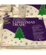 Lot of 5 Buffalo Snow Frosty flakes + Snow-Tex Christmas drape decoratio... - $865.15 MXN