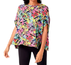 Soulgani Active Heart Of It All Print Poncho- Floral Multi, Large - £17.58 GBP
