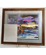 Lorenzo Black We Are Our Dreams Signed  Framed Lithograph 26x22 Native A... - $343.36 CAD