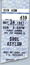 Vintage Soul Asylum Ticket Stub Peut 24 1987 Minneapolis Minnesota - £43.38 GBP