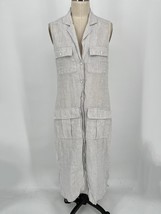Standard James Perse Sleeveless Shirt Dress Sz 0/XS White Striped Button... - £38.40 GBP
