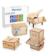 4 Set Stem Kit, Wooden Building Kits, Stem Projects For Kids Ages 8-12, ... - £31.92 GBP