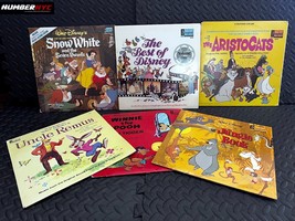 6x 1970s Disneyland Vinyl Records Snow White Aristocats Disney Winnie Pooh Remus - £85.44 GBP