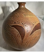 Joan Serra - Mid Century Spanish Ceramic Vase Brown Circa 50&#39;s - $415.80