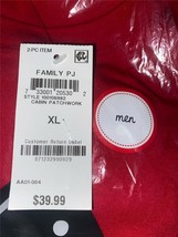 Family Pajamas Matching Men&#39;s Cabin Patchwork Family Pajama Set, XL - $11.88