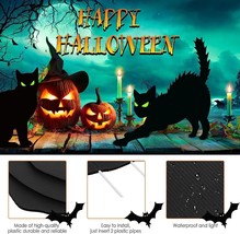 Halloween Decorations Outdoor, Black Cat with Reflective Eyes, 3 Packs Scare Cat - £15.81 GBP