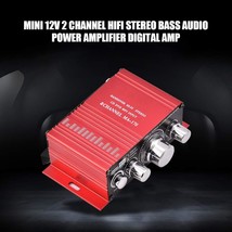 Car Stereo Audio Amplifier, Mini 12V 2 Channel Hifi Stereo Bass Audio Po... - $36.09