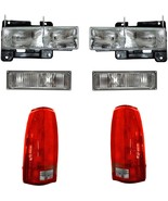 Headlights For Chevy GMC Truck Pickup 1990 With Tail Lights Turn Signals - £119.58 GBP