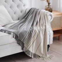 Chenille Throw Blanket For Couch By Lunarose Home Decor | Cozy Gradient Accent - £29.84 GBP