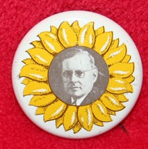 Alf Landon 1936 Presidential Campaign Pinback Button Pin Amoco Oil 1972 Kansas - £7.42 GBP