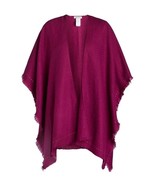 Pioneer Woman Studded Trim Fashion Cover-Up RUANA Layering Piece MAGENTA... - $712.07 MXN