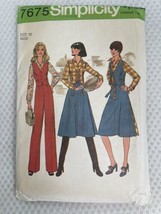 VTG 1976 Simplicity Wrap skirt, Vest sewing pattern 7675  Size 10 Uncut - $11.30