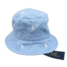 Polo Ralph Lauren Embroidered Pony Bucket Hat Adult Size S/M Powder Blue... - $54.99