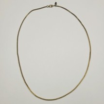 Vintage Monet Gold Tone 18&quot; Necklace Box Chain Briolette Woman&#39;s Simple ... - $9.49